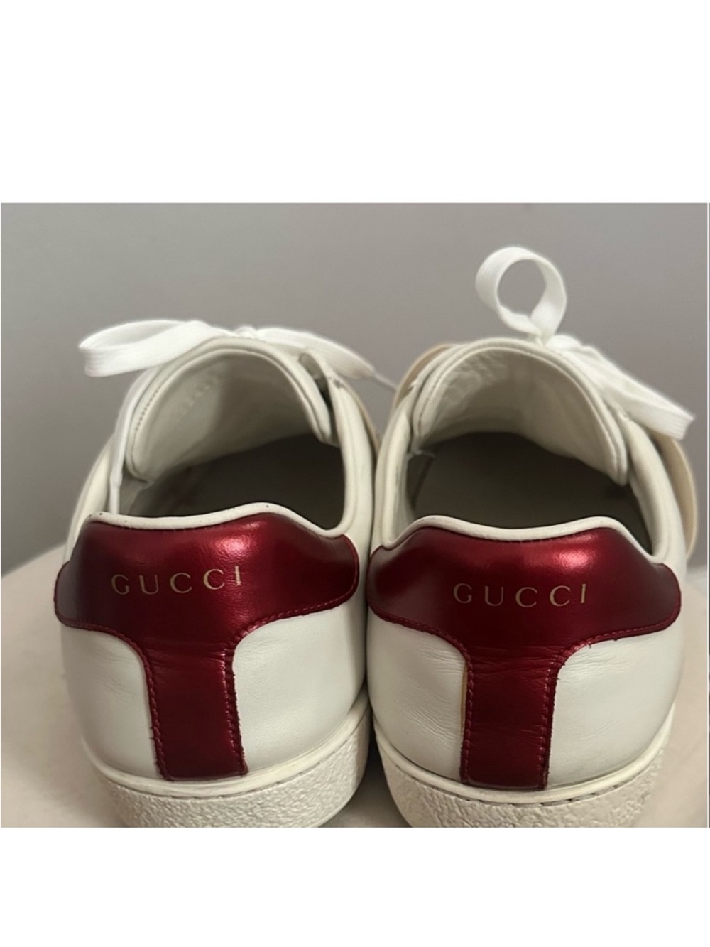 Gucci Off-White Leather Sneakers - Picture 5 of 6